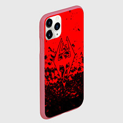 Чехол iPhone 11 Pro матовый The elder scrolls краски, цвет: 3D-малиновый — фото 2