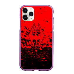 Чехол iPhone 11 Pro матовый The elder scrolls краски, цвет: 3D-фиолетовый