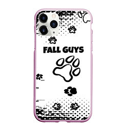 Чехол iPhone 11 Pro матовый Fall Guys game, цвет: 3D-розовый