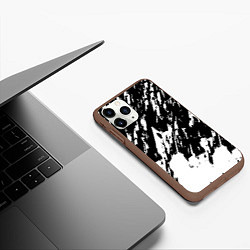 Чехол iPhone 11 Pro матовый Просто краски штрихи, цвет: 3D-коричневый — фото 2