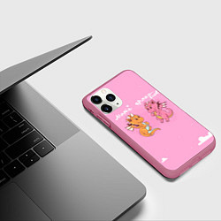 Чехол iPhone 11 Pro матовый Мать драконов для пары, цвет: 3D-малиновый — фото 2