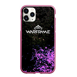 Чехол iPhone 11 Pro матовый Warframe брызги неоновых красок, цвет: 3D-малиновый