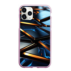 Чехол iPhone 11 Pro матовый Объемные блестящие плиты, цвет: 3D-розовый