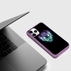 Чехол iPhone 11 Pro матовый Астральный зверь, цвет: 3D-фиолетовый — фото 2