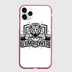 Чехол iPhone 11 Pro матовый Сила тренажерки, цвет: 3D-малиновый