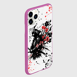 Чехол iPhone 11 Pro матовый Ghost of Tsushima - sakura samurai ghost, цвет: 3D-фиолетовый — фото 2