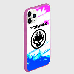 Чехол iPhone 11 Pro матовый The Offspring неоновая абстракция, цвет: 3D-фиолетовый — фото 2