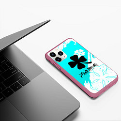 Чехол iPhone 11 Pro матовый Black Clover best anime, цвет: 3D-малиновый — фото 2