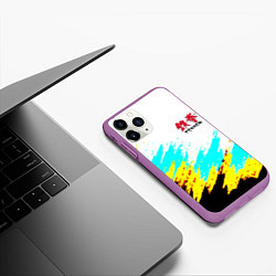 Чехол iPhone 11 Pro матовый Теккен краски файтинг, цвет: 3D-фиолетовый — фото 2