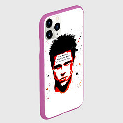 Чехол iPhone 11 Pro матовый Красный Тайлер Дерден, цвет: 3D-фиолетовый — фото 2