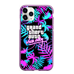 Чехол iPhone 11 Pro матовый GTA vice city steel, цвет: 3D-фиолетовый