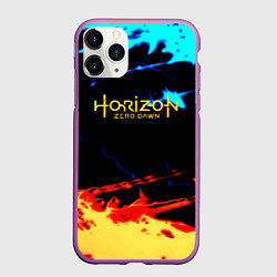 Чехол iPhone 11 Pro матовый Horizon zero dawn огонь и лёд, цвет: 3D-фиолетовый