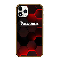 Чехол iPhone 11 Pro матовый Palworld красные плиты, цвет: 3D-коричневый