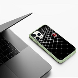 Чехол iPhone 11 Pro матовый Милан футбольный клуб, цвет: 3D-салатовый — фото 2
