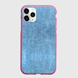 Чехол iPhone 11 Pro матовый Потёртые Джинсы, цвет: 3D-малиновый