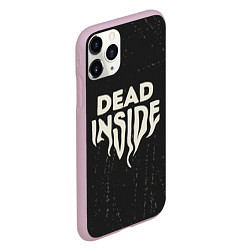 Чехол iPhone 11 Pro матовый Dead inside арт, цвет: 3D-розовый — фото 2