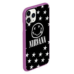 Чехол iPhone 11 Pro матовый Nirvana stars steel, цвет: 3D-фиолетовый — фото 2