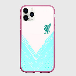 Чехол iPhone 11 Pro матовый Liverpool logo texture fc, цвет: 3D-малиновый