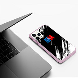 Чехол iPhone 11 Pro матовый Basketball текстура краски nba, цвет: 3D-розовый — фото 2