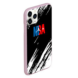 Чехол iPhone 11 Pro матовый Basketball текстура краски nba, цвет: 3D-розовый — фото 2