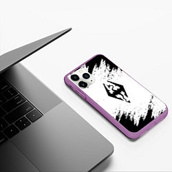 Чехол iPhone 11 Pro матовый The Elder Scrolls Online краски чёрные, цвет: 3D-фиолетовый — фото 2