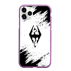 Чехол iPhone 11 Pro матовый The Elder Scrolls Online краски чёрные, цвет: 3D-фиолетовый