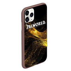 Чехол iPhone 11 Pro матовый Palworld логотип золотая пыльца, цвет: 3D-коричневый — фото 2