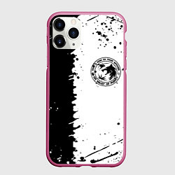 Чехол iPhone 11 Pro матовый The witcher краски текстура, цвет: 3D-малиновый