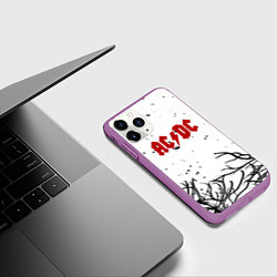 Чехол iPhone 11 Pro матовый AC DC steel bend, цвет: 3D-фиолетовый — фото 2