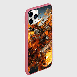 Чехол iPhone 11 Pro матовый Янтарный взрыв, цвет: 3D-малиновый — фото 2