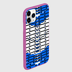 Чехол iPhone 11 Pro матовый Сине-белая техно броня, цвет: 3D-фиолетовый — фото 2