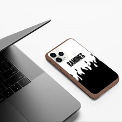 Чехол iPhone 11 Pro матовый Ramones fire black rock, цвет: 3D-коричневый — фото 2