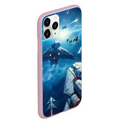 Чехол iPhone 11 Pro матовый Mass Effect - space neon, цвет: 3D-розовый — фото 2