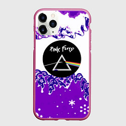 Чехол iPhone 11 Pro матовый Pink floyd violet splash, цвет: 3D-малиновый