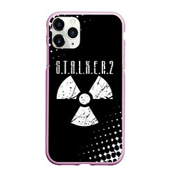 Чехол iPhone 11 Pro матовый Stalker: Shadow of Chernobyl радиоактивность, цвет: 3D-розовый