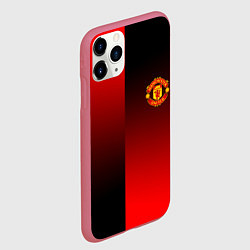 Чехол iPhone 11 Pro матовый Манчестер Юнайтед градиент спорт, цвет: 3D-малиновый — фото 2