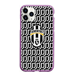 Чехол iPhone 11 Pro матовый Juventus pattern fc, цвет: 3D-фиолетовый