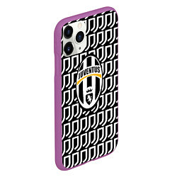 Чехол iPhone 11 Pro матовый Juventus pattern fc, цвет: 3D-фиолетовый — фото 2