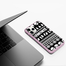 Чехол iPhone 11 Pro матовый Fortnite epic games pattern, цвет: 3D-розовый — фото 2