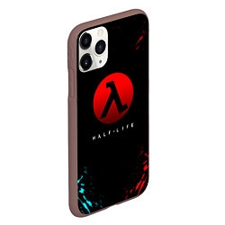 Чехол iPhone 11 Pro матовый Half life краска текстура валф, цвет: 3D-коричневый — фото 2