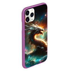 Чехол iPhone 11 Pro матовый The incredible space dragon, цвет: 3D-фиолетовый — фото 2