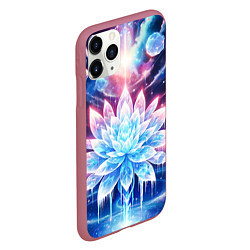 Чехол iPhone 11 Pro матовый Космический цветок из льда - эзотерический лотос, цвет: 3D-малиновый — фото 2