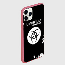 Чехол iPhone 11 Pro матовый Обитель зла текстура краски, цвет: 3D-малиновый — фото 2