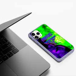 Чехол iPhone 11 Pro матовый Цикады токсичный огонь, цвет: 3D-светло-сиреневый — фото 2