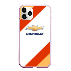 Чехол iPhone 11 Pro матовый Chevrolet line, цвет: 3D-розовый