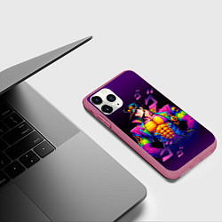 Чехол iPhone 11 Pro матовый Джо Джо - персонаж, цвет: 3D-малиновый — фото 2
