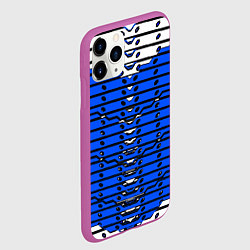 Чехол iPhone 11 Pro матовый Сине-белая техно броня, цвет: 3D-фиолетовый — фото 2