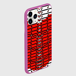 Чехол iPhone 11 Pro матовый Красно-белая техно броня, цвет: 3D-фиолетовый — фото 2