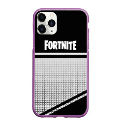 Чехол iPhone 11 Pro матовый Fortnite geometry sport, цвет: 3D-фиолетовый