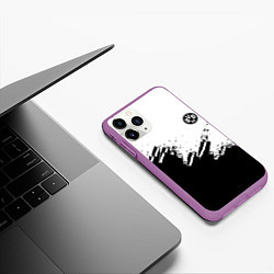 Чехол iPhone 11 Pro матовый Borussia sport краски, цвет: 3D-фиолетовый — фото 2